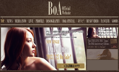 BoA official website http://www.avexnet.or.jp/boa/index.html